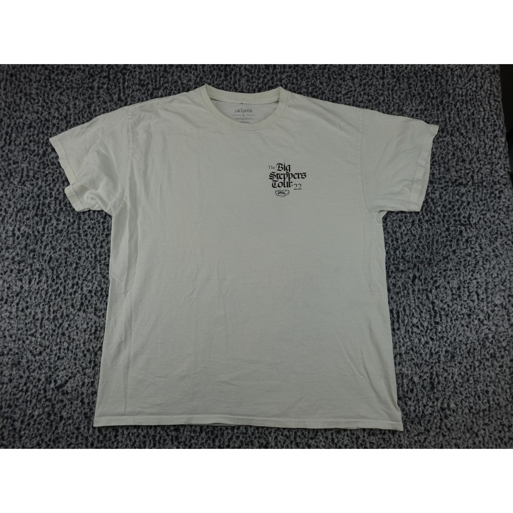 Oklama Kendrick Lamar Big Steppers Tour 2022 T-Shirt‎ Mens L White Good Graphic